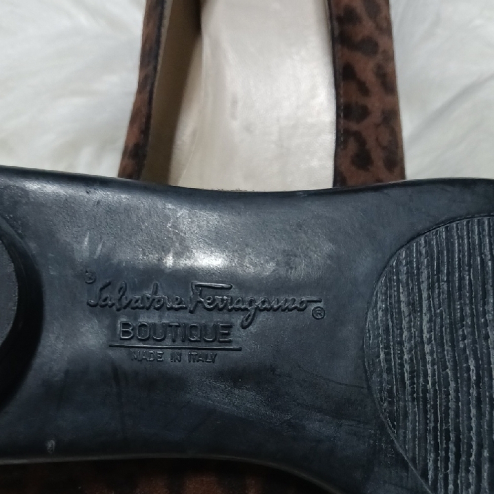 Salvatore Ferragamo Brown Leather Flats - Picture 2 of 8